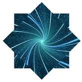 StarFlicks Space Designs Spinning Star in Multi Color Simple Exclusive Blue Star